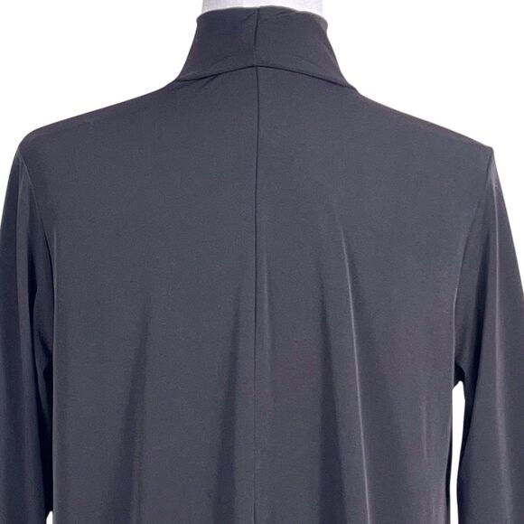 NWT Clara Sunwoo Choker V-Neckline Tunic Size Medium 3/4 Sleeve Black Lagenlook - Picture 10 of 16